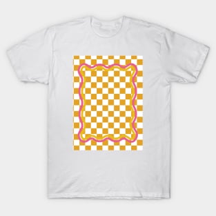 90s Checkerboard - Orange 4 T-Shirt